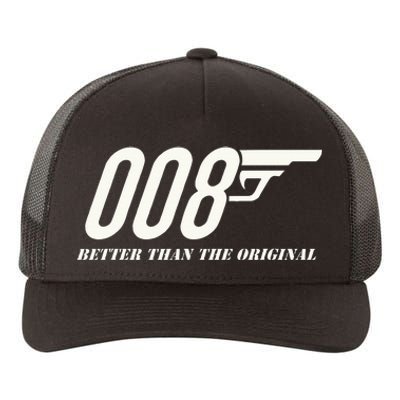 British Secret Agent 007 + 1 Better Than The Original Yupoong Adult 5-Panel Trucker Hat