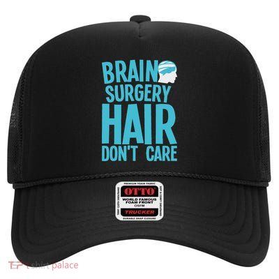 Brain Surgery Art For Women Brain Surgery High Crown Mesh Back Trucker Hat