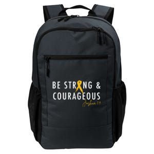 Be Strong And Courageous Hood Cancer Awareness Ribbon Great Gift Daily Commute Backpack