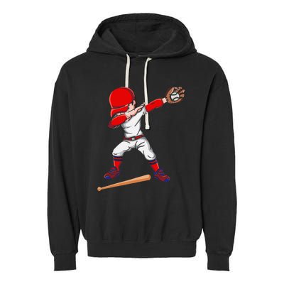 Baseballer Sports Athlete Dabbing Baseball Player Garment-Dyed Fleece Hoodie