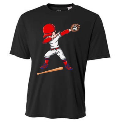 Baseballer Sports Athlete Dabbing Baseball Player Cooling Performance Crew T-Shirt