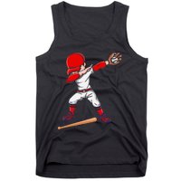 Baseballer Sports Athlete Dabbing Baseball Player Tank Top