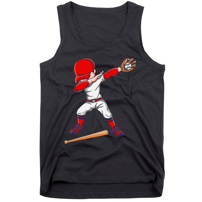 Baseballer Sports Athlete Dabbing Baseball Player Tank Top