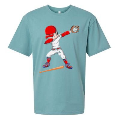 Baseballer Sports Athlete Dabbing Baseball Player Sueded Cloud Jersey T-Shirt