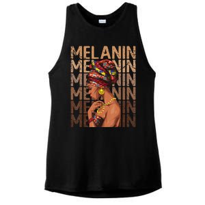 Black Strong  Afro Love Melanin African American Ladies PosiCharge Tri-Blend Wicking Tank