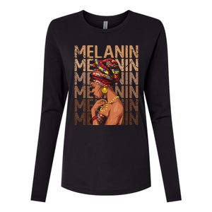 Black Strong  Afro Love Melanin African American Womens Cotton Relaxed Long Sleeve T-Shirt