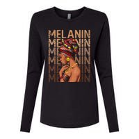 Black Strong  Afro Love Melanin African American Womens Cotton Relaxed Long Sleeve T-Shirt