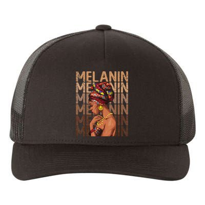 Black Strong  Afro Love Melanin African American Yupoong Adult 5-Panel Trucker Hat