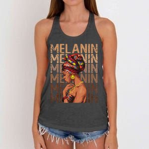 Black Strong  Afro Love Melanin African American Women's Knotted Racerback Tank