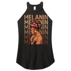 Black Strong  Afro Love Melanin African American Women's Perfect Tri Rocker Tank