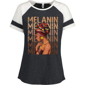 Black Strong  Afro Love Melanin African American Enza Ladies Jersey Colorblock Tee