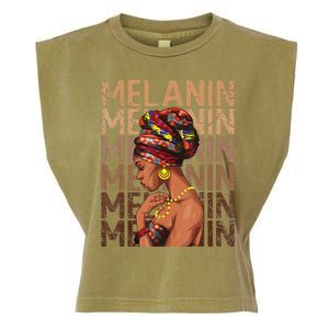 Black Strong  Afro Love Melanin African American Garment-Dyed Women's Muscle Tee