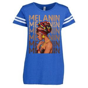 Black Strong  Afro Love Melanin African American Enza Ladies Jersey Football T-Shirt