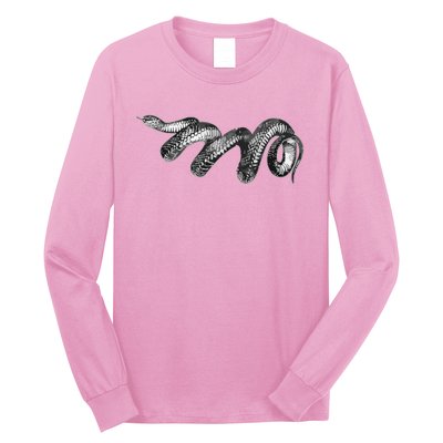 Black Snake Animal Tee Love Reptile Fans Herp Long Sleeve Shirt