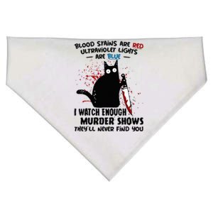 Blood Stains Are Red Ultraviolet Lights Are Blue Cat Funny USA-Made Doggie Bandana