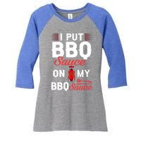 Bbq Sauce Barbeque Recipes Korean Barbecue Keto Gift Women's Tri-Blend 3/4-Sleeve Raglan Shirt