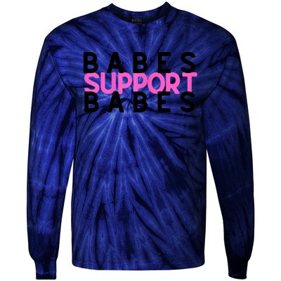 Babes Support Babes Mama Moms Tie-Dye Long Sleeve Shirt