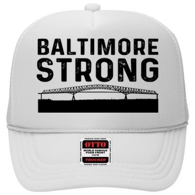 Baltimore Strong High Crown Mesh Back Trucker Hat