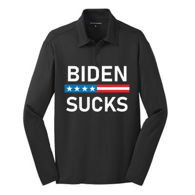 Biden Sucks Silk Touch Performance Long Sleeve Polo