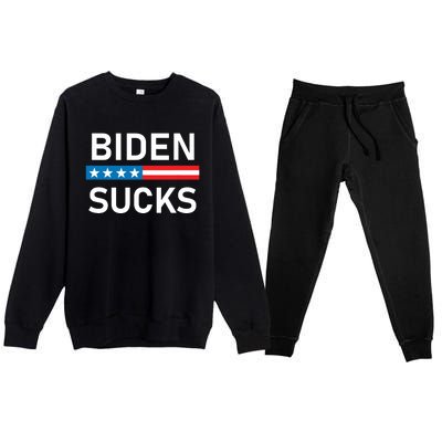 Biden Sucks Premium Crewneck Sweatsuit Set