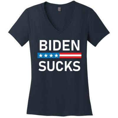 Biden Sucks Women's V-Neck T-Shirt