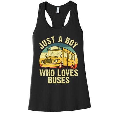 Best School Bus For Yellow Bus Lover Buses Women's Racerback Tank