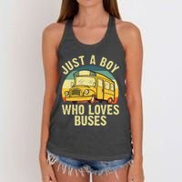 Best School Bus For Yellow Bus Lover Buses Women's Knotted Racerback Tank