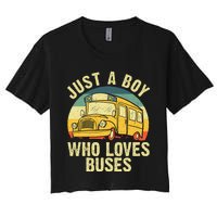 Best School Bus For Yellow Bus Lover Buses Women's Crop Top Tee