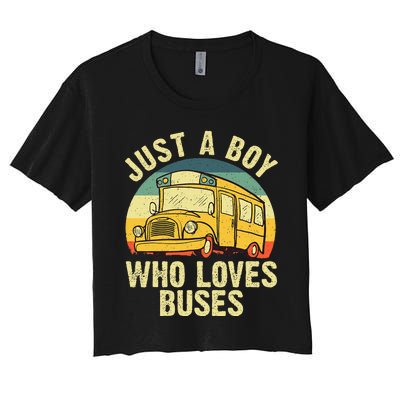 Best School Bus For Yellow Bus Lover Buses Women's Crop Top Tee