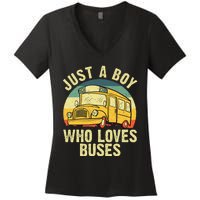 Best School Bus For Yellow Bus Lover Buses Women's V-Neck T-Shirt