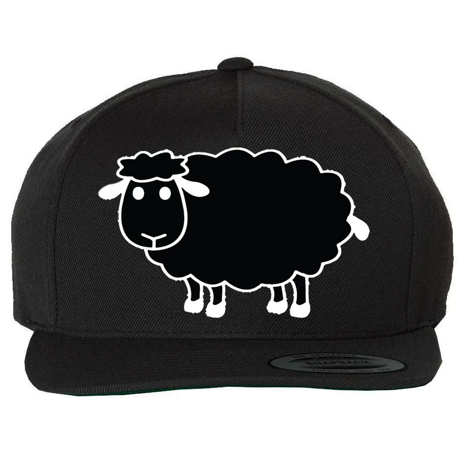 Black Sheep Wool Snapback Cap