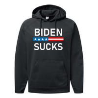 Biden Sucks Performance Fleece Hoodie