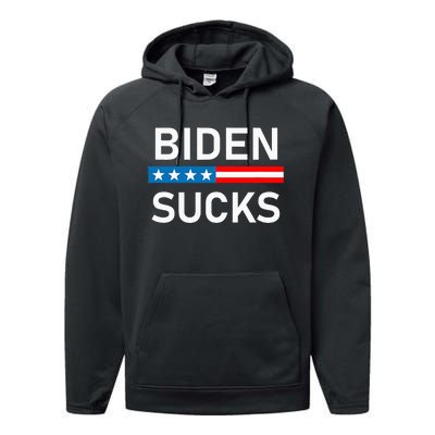 Biden Sucks Performance Fleece Hoodie