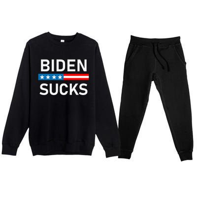 Biden Sucks Premium Crewneck Sweatsuit Set