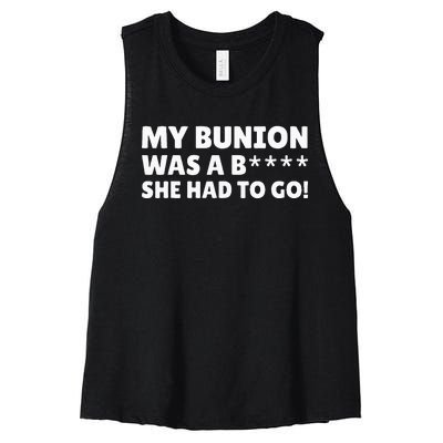 Bunion Surgery Women's Racerback Cropped Tank