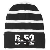 B52 Stratofortress Bomber Plane Aircraft Striped Beanie with Solid Band