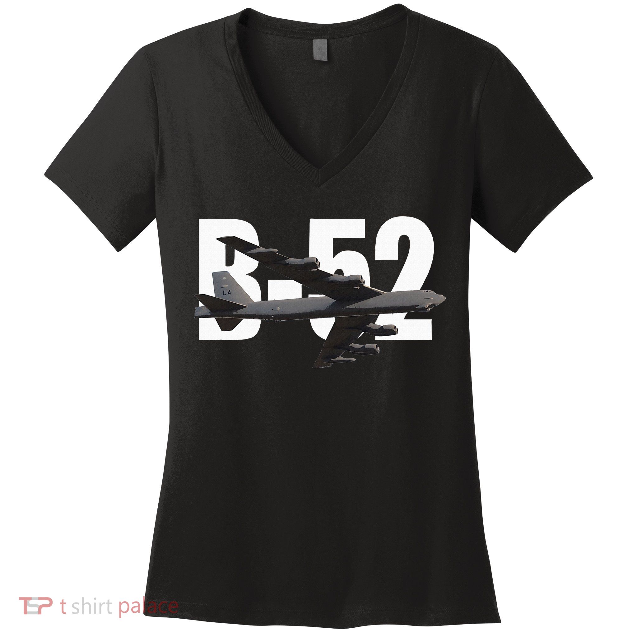 B52 Stratofortress Bomber Plane Aircraft Women's V-Neck T-Shirt