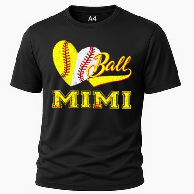 Baseball Softball Ball Heart Mimi Mother's Day Performance Shirt