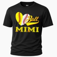 Baseball Softball Ball Heart Mimi Mother's Day Cooling Performance Crew T-Shirt