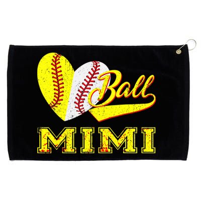 Baseball Softball Ball Heart Mimi Mother's Day Grommeted Golf Towel