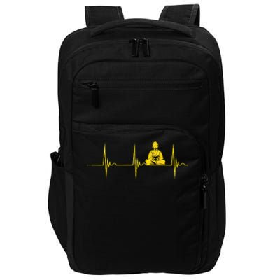 Buddha Statue Buddhist Heartbeat Ekg Pulse Zen Yoga Buddhism Impact Tech Backpack