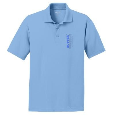 Butter Stick Blue Funny PosiCharge RacerMesh Polo