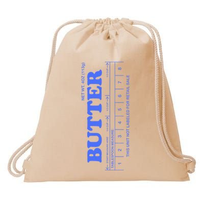 Butter Stick Blue Funny Drawstring Bag