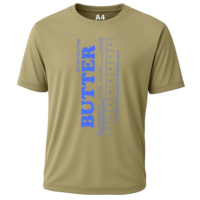 Butter Stick Blue Funny Cooling Performance Crew T-Shirt