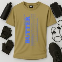 Butter Stick Blue Funny Cooling Performance Crew T-Shirt