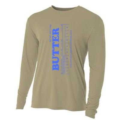 Butter Stick Blue Funny Cooling Performance Long Sleeve Crew