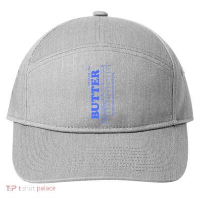 Butter Stick Blue Funny 7-Panel Snapback Hat