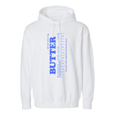 Butter Stick Blue Funny Garment-Dyed Fleece Hoodie