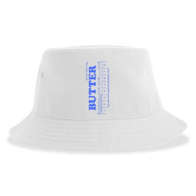 Butter Stick Blue Funny Sustainable Bucket Hat