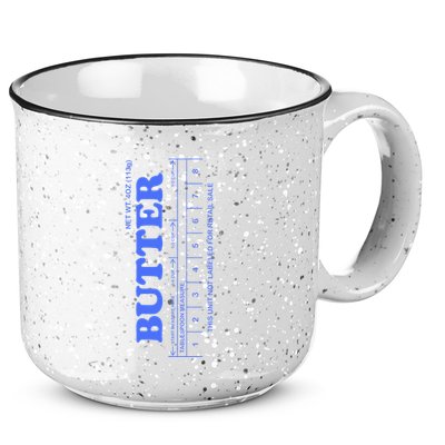 Butter Stick Blue Funny 15oz Campfire Ceramic Mug